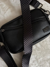 Load image into Gallery viewer, Dark Grey &amp; Black Checker Bag Strap