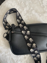 Load image into Gallery viewer, Black &amp; Ivory Skull Bag Strap
