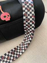 Load image into Gallery viewer, Checker Cherry Skull Bag strap