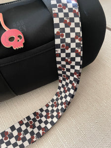 Checker Cherry Skull Bag strap