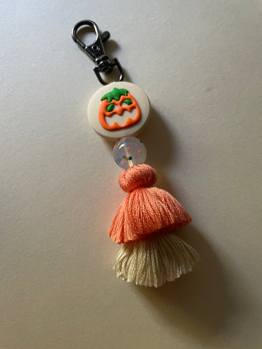 Orange Pumpkin Cookie Tassel