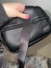 Load image into Gallery viewer, Dark Grey &amp; Black Checker Bag Strap