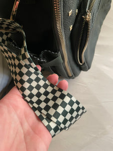 Olive Checker Bag Strap