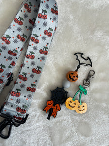 Acrylic Pumpkin Cherry Keychain