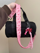 Load image into Gallery viewer, Pink Gingham &amp; Star Bag Strap