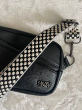 Load image into Gallery viewer, Black Dotted Woven Bag Strap