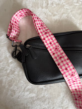 Load image into Gallery viewer, Pink Gingham &amp; Star Bag Strap