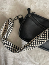 Load image into Gallery viewer, Black Dotted Woven Bag Strap