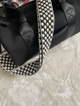 Load image into Gallery viewer, Black Dotted Woven Bag Strap