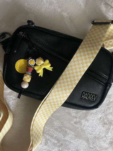 Chunky Yellow Bow Keychain