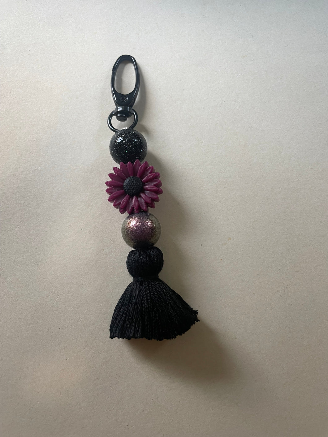 Burgundy Flower Tassel