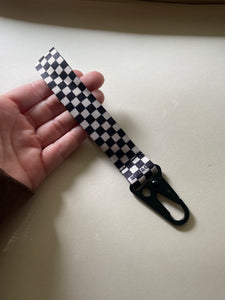 Black Checker Keystrap