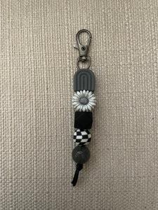 Grey/ Flower Arch Keychain