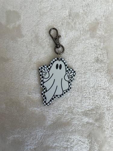 Checker Ghost Acrylic Keychain