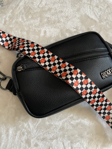 Checker Pumpkin Bag Strap