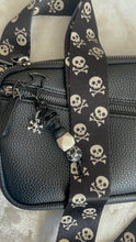 Load image into Gallery viewer, Black Skull Beaded Bag Charm