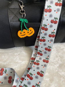 Acrylic Pumpkin Cherry Keychain