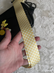 Yellow Checker Bag Strap