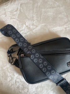 Black & White Smiley Bag Strap