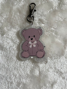 Acrylic Teddy Bear Bag Charm