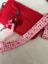 Load image into Gallery viewer, Pink Gingham &amp; Star Bag Strap