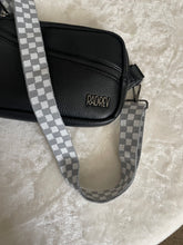 Load image into Gallery viewer, Grey &amp; White Checker Bag Strap