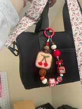 Load image into Gallery viewer, Beaded Cherry Bag Charm