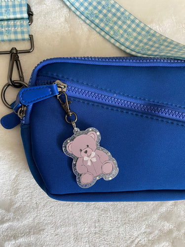 Acrylic Teddy Bear Bag Charm