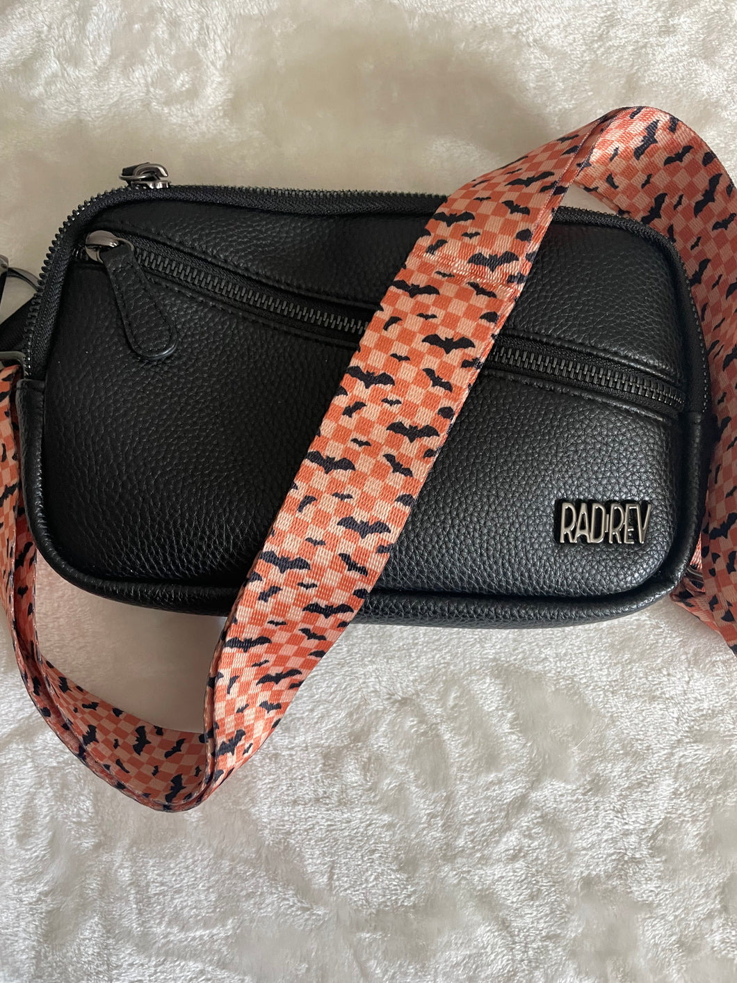 Orange Checker Bat Bag Strap