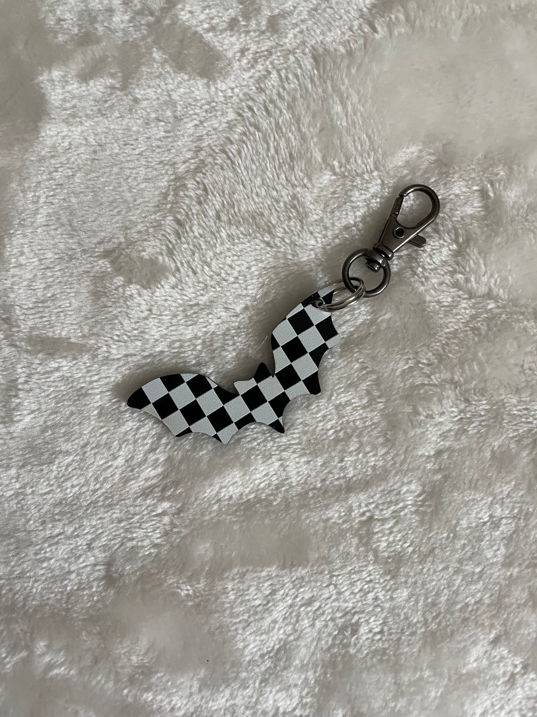 Checker Bat Keychain