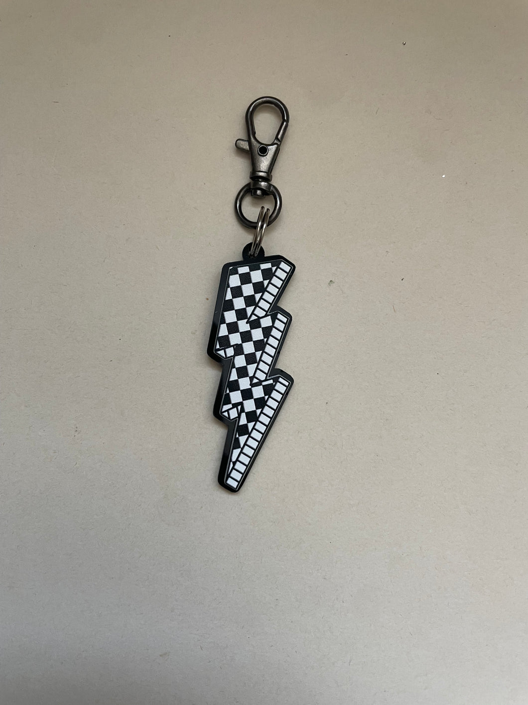 Checker Acrylic Lightning Bolt