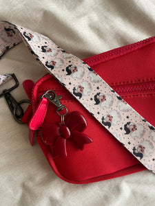 Red Acrylic Bow Keychain