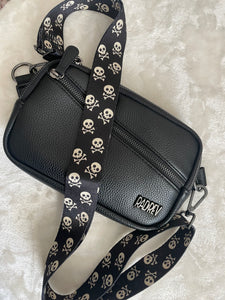 Black & Ivory Skull Bag Strap