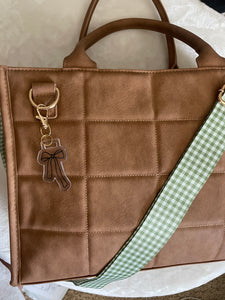 Green Gingham Bag Strap