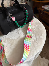 Load image into Gallery viewer, Rainbow Gingham Bag Strap