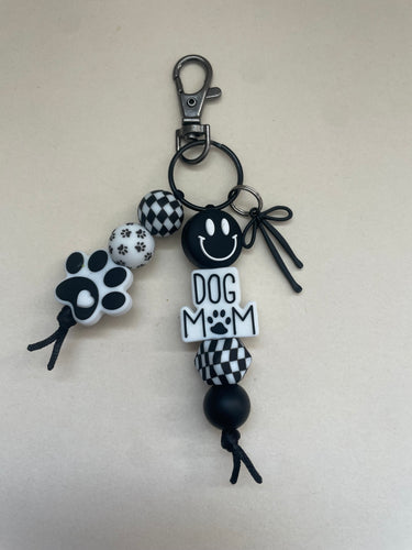 Dog Mama Chunky Beaded Keychain