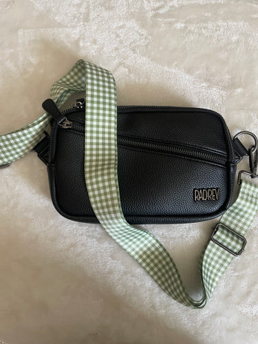 Green Gingham Bag Strap
