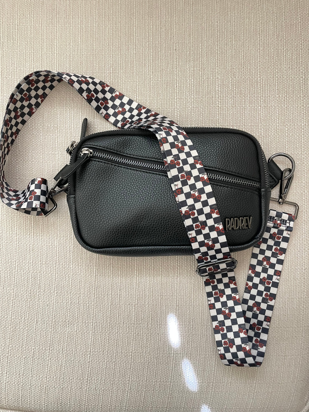 checker skull bag strap, replacement bag strap, cross body bag strap, checker bag straps