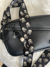 Load image into Gallery viewer, Black &amp; Ivory Skull Bag Strap