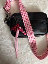 Load image into Gallery viewer, Pink Gingham &amp; Star Bag Strap