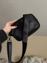 Load image into Gallery viewer, Dark Grey &amp; Black Checker Bag Strap