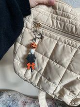 Load image into Gallery viewer, Bat Clasp- Jackolantern Bag Charm