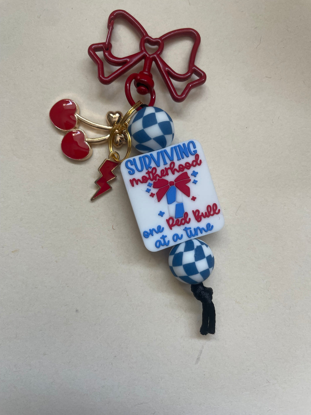 Bow Clasp, Energy Drink Bag Charm