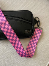 Load image into Gallery viewer, Pink &amp; Purple Checker Bag Strap