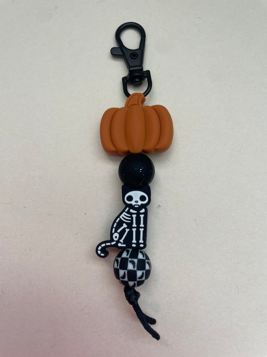 Skeleton Cat/ Pumpkin Keychain