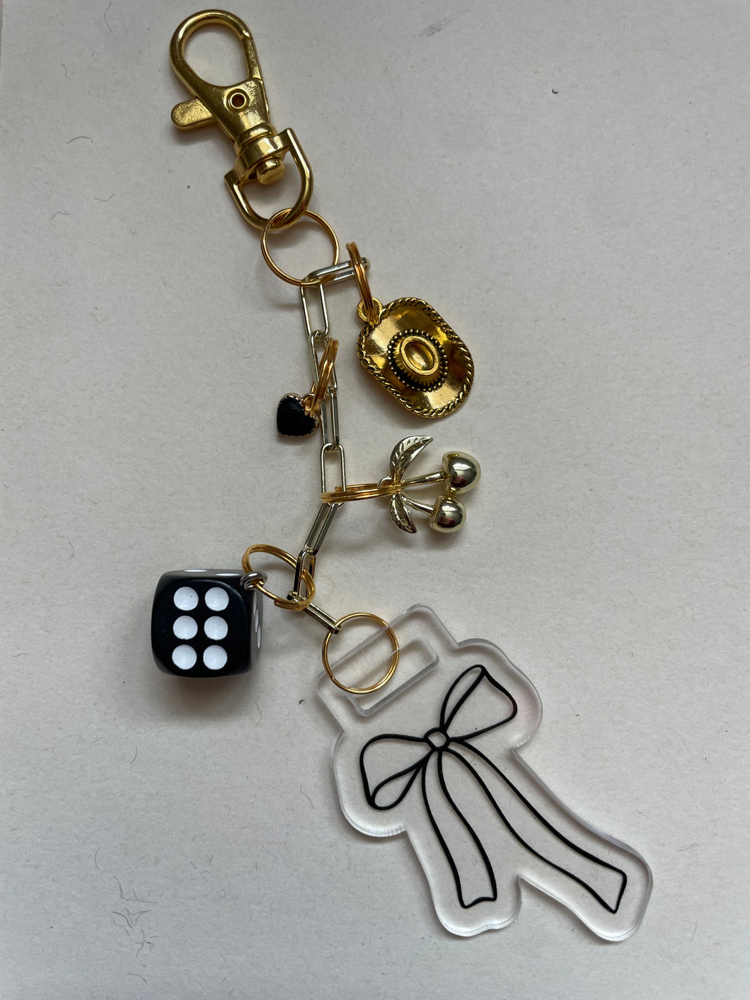 Gold All Charm Keychain