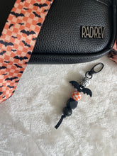 Load image into Gallery viewer, Bat Orange Checker Bag Charm