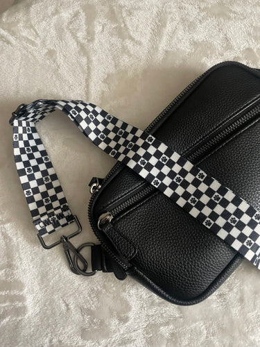 Paw Print Checker Bag Strap