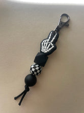 Load image into Gallery viewer, Skeleton Peace Beaded Keychain