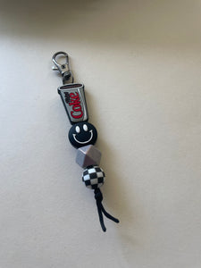Diet Soda Beaded Keychain